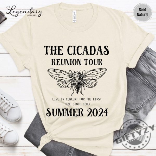 Cicada Shirt 2024 Cicada Reunion Shirt Funny Cicada Concert Tshirt Bug Humor Goblincore Insect Hoodie Unisex Sweatshirt Nature Lover Gift giftyzy 4