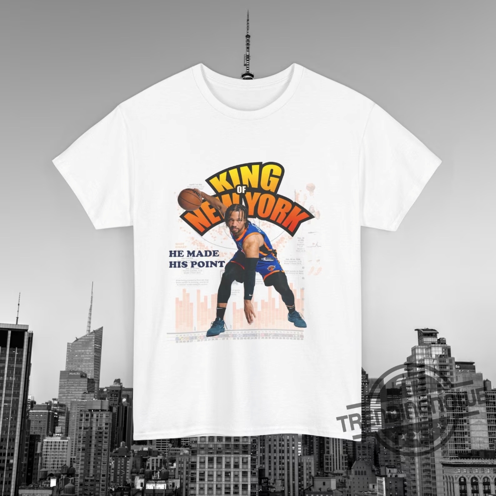 King Of New York Jalen Brunson Shirt Jalen Brunson Basketball Shirt Ny Knicks Shirt Jalen Brunson Tee Shirt New York Knicks