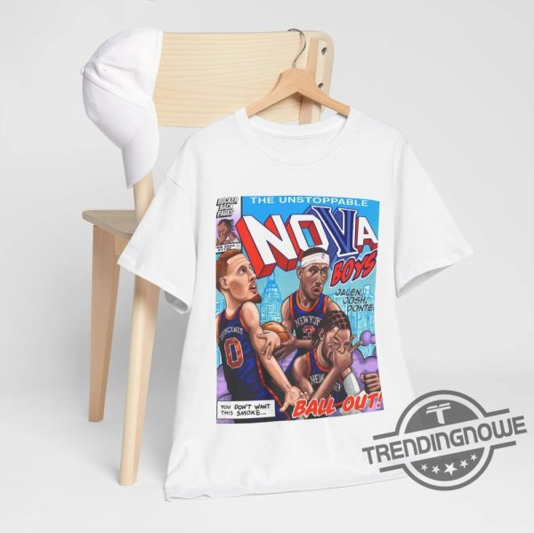 Nova Boys Comic Book Cover Shirt Featuring Jalen Brunson Josh Hart Donte Divincenzo Shirt trendingnowe 1