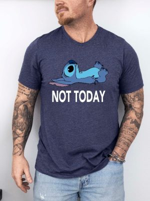 Stitch Not Today Shirt Disney Stitch Low Energy Sweatshirt Stitch Quote Shirt Funny Stitch Hoodie Disney Vacation Shirt Unique revetee 5