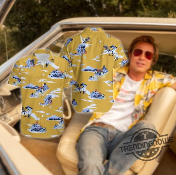 Brad Pitt Hawaii Shirt Brad Pitt Once Upon A Time In Hollywood Tropical Hawaiian Shirt Summer Hawaiian Shirt trendingnowe 1