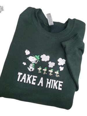 Snoopy Take A Hike Embroidered Sweatshirt Woodstock Hiking Embroidered Sweater Snoopy Take A Hike Embroidered Shirt Unique revetee 2