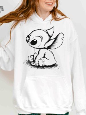 Disney Stitch Sketch Portrait Sweatshirt Cute Lilo And Stitch Hoodie Disney Matching Shirt Disneyland Family Sweatshirt Unique revetee 2