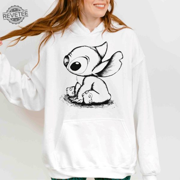 Disney Stitch Sketch Portrait Sweatshirt Cute Lilo And Stitch Hoodie Disney Matching Shirt Disneyland Family Sweatshirt Unique revetee 2