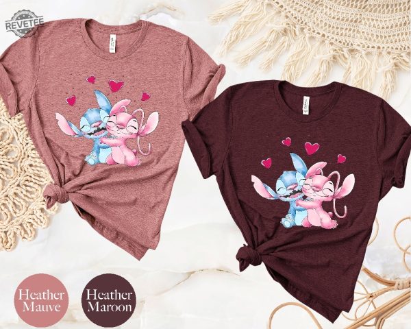 Disney Stich Angel Shirt Disneyworld Shirt Stich Shirt Family Funny Stitch Shirt Love Stitch Shirt Disney Ohana Shirt Unique revetee 2