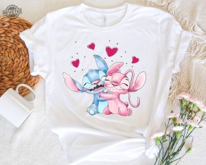 Disney Stich Angel Shirt Disneyworld Shirt Stich Shirt Family Funny Stitch Shirt Love Stitch Shirt Disney Ohana Shirt Unique revetee 4