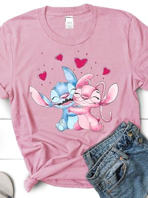 Disney Stich Angel Shirt Disneyworld Shirt Stich Shirt Family Funny Stitch Shirt Love Stitch Shirt Disney Ohana Shirt Unique revetee 5