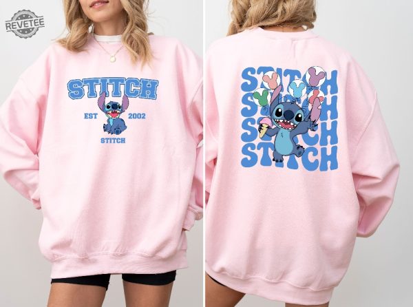 Disney Stitch Est 2002 Sweatshirt Stitch Sweatshirt Stitch Balloons Sweatshirt Stitch Snacks Sweatshirt Stitch Lover Unique revetee 1