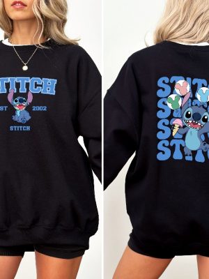 Disney Stitch Est 2002 Sweatshirt Stitch Sweatshirt Stitch Balloons Sweatshirt Stitch Snacks Sweatshirt Stitch Lover Unique revetee 4