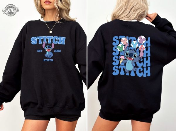 Disney Stitch Est 2002 Sweatshirt Stitch Sweatshirt Stitch Balloons Sweatshirt Stitch Snacks Sweatshirt Stitch Lover Unique revetee 4