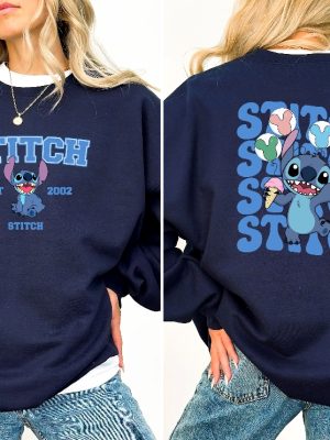 Disney Stitch Est 2002 Sweatshirt Stitch Sweatshirt Stitch Balloons Sweatshirt Stitch Snacks Sweatshirt Stitch Lover Unique revetee 6