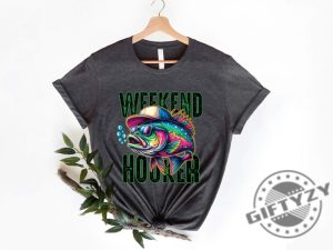 Weekend Hooker Shirt Fishing Tshirt Lake Vibes Sweatshirt Bass Fish Dad Fishing Hoodie Fishing Outfit Camping Shirt giftyzy 3