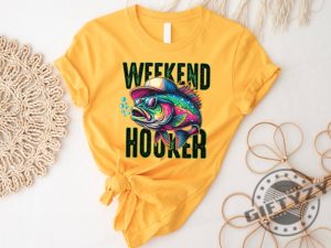 Weekend Hooker Shirt Fishing Tshirt Lake Vibes Sweatshirt Bass Fish Dad Fishing Hoodie Fishing Outfit Camping Shirt giftyzy 6