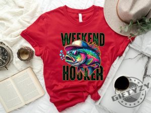 Weekend Hooker Shirt Fishing Tshirt Lake Vibes Sweatshirt Bass Fish Dad Fishing Hoodie Fishing Outfit Camping Shirt giftyzy 7