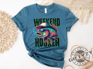 Weekend Hooker Shirt Fishing Tshirt Lake Vibes Sweatshirt Bass Fish Dad Fishing Hoodie Fishing Outfit Camping Shirt giftyzy 8