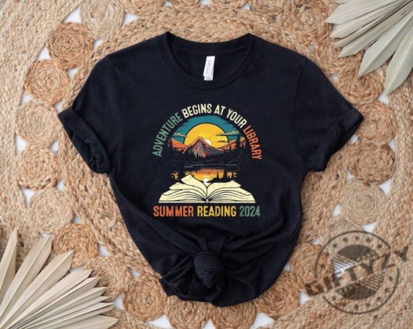 Adventure Begins At Your Library Summer Reading 2024 Vintage Shirt Library Tshirt Gift For Librarian Hoodie Book Lover Sweatshirt Bookworm Shirt giftyzy 3
