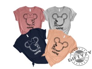 Custom Disney Mickey Minnie Matching Shirt With Name Shirt Personalized Disney Family Matching Shirt Disneyland Vacation Trip Shirt giftyzy 2