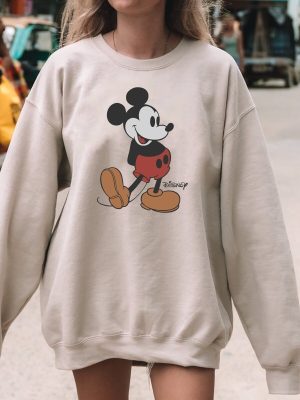 Disney Classic Mickey Mouse Pose Sweatshirt Mickey Hoodie Disneyland Holiday Vacation T Shirt Disney Retro T Shirt Unique revetee 3