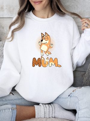 Bluey Mother Sweatshirt Blue Dog Sweatshirt Dog Mom Birthday Party Shirt Mothers Day Sweatshirt Bluey Mama Shirt Unique revetee 2