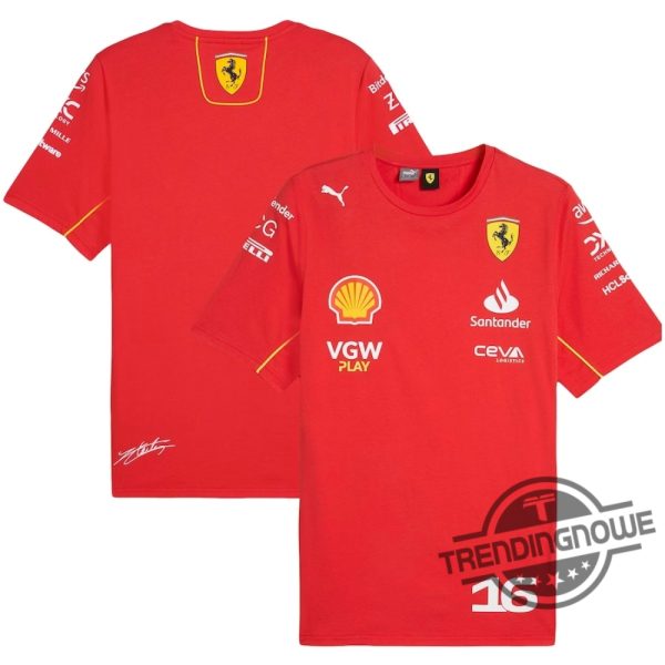 Scuderia Ferrari 2024 Team Charles Leclerc Shirt trendingnowe.com 1