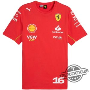 Scuderia Ferrari 2024 Team Charles Leclerc Shirt trendingnowe.com 2