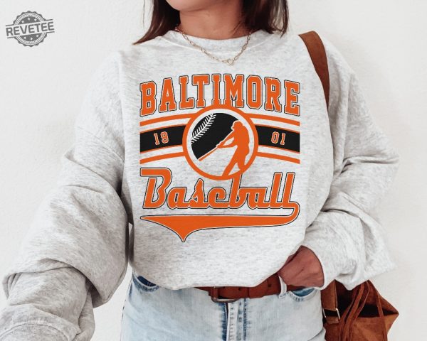 Vintage Baltimore Oriole Est 1901 Sweatshirt T Shirt Oriole Crewneck Sweatshirt Baltimore Baseball Shirt Retro Oriole Shirt Unique revetee 2