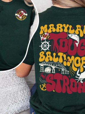 Maryland Tough Baltimore Strong T Shirt Pray For Baltimore Strong Tee Francis Scott Key Bridge Collapse 2024 Unique revetee 2