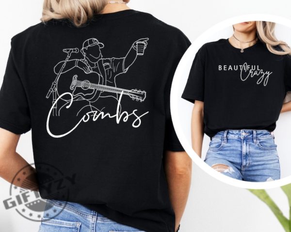 Luke Combs Beautiful Crazy Shirt Country Music Western Cowboy Concert Shirt giftyzy 1