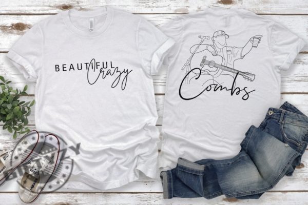 Luke Combs Beautiful Crazy Shirt Country Music Western Cowboy Concert Shirt giftyzy 2