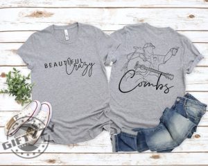 Luke Combs Beautiful Crazy Shirt Country Music Western Cowboy Concert Shirt giftyzy 5