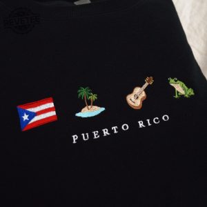 Puerto Rico Embroidered Sweatshirt Puerto Rico Embroidered Shirt Puerto Rico Embroidered Hoodie Unique revetee 3