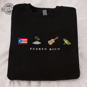 Puerto Rico Embroidered Sweatshirt Puerto Rico Embroidered Shirt Puerto Rico Embroidered Hoodie Unique revetee 4