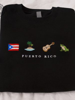 Puerto Rico Embroidered Sweatshirt Puerto Rico Embroidered Shirt Puerto Rico Embroidered Hoodie Unique revetee 5