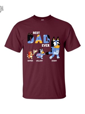 Maximum 4 Kids Best Dad Ever Bluey Shirt Bluey Bingo Family T Shirt Bluey Bandit Rad Dad Shirt Bluey Dad Bluey Family Shirt Unique revetee 3