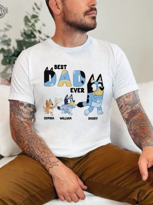 Maximum 4 Kids Best Dad Ever Bluey Shirt Bluey Bingo Family T Shirt Bluey Bandit Rad Dad Shirt Bluey Dad Bluey Family Shirt Unique revetee 4