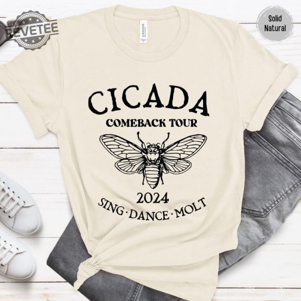 Cicada Shirt 2024 Cicada Reunion Tee Funny Cicada Concert T Shirt Bug Humor Goblincore Insect Tee Shirts Nature Lover Gift Unique revetee 3