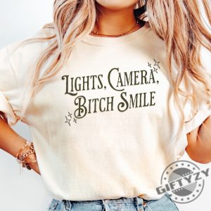 Tortured Poets Department Lights Camera B14ch Smile Shirt Ttpd Ts New Album Merch Ts Version Swifty Broken Heart Gift giftyzy 5
