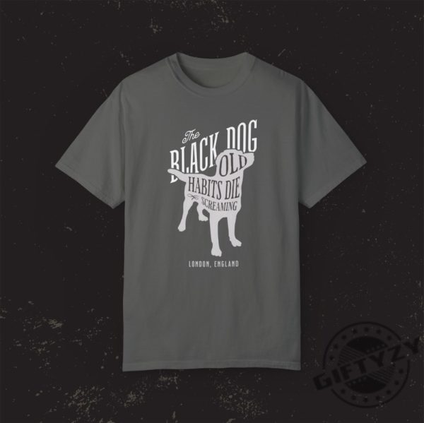 Old Habits Die Screaming The Black Dog Graphic Shirt Ttpd Tortured Poets Department Taylor Fan Gift giftyzy 2