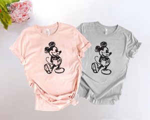 Sketch Mickey Sweatshirt Mickey Mouse Shirts Sketch Disney Family Matching Sweater Disney Vintage Sweatshirt Unique revetee 1