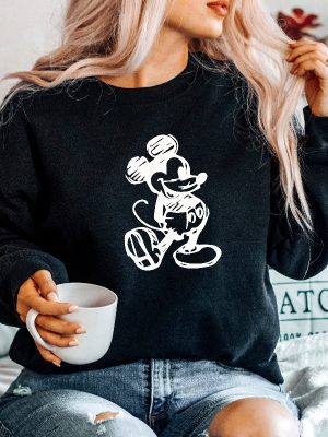 Sketch Mickey Sweatshirt Mickey Mouse Shirts Sketch Disney Family Matching Sweater Disney Vintage Sweatshirt Unique revetee 2