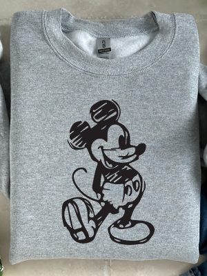 Sketch Mickey Sweatshirt Mickey Mouse Shirts Sketch Disney Family Matching Sweater Disney Vintage Sweatshirt Unique revetee 3