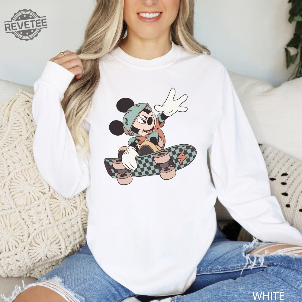 Mickey Skateboard Shirt Mickey Disney Shirt Disney Shirt Disney Skateboard Shirt Mickey Skateboarding Shirt Unique