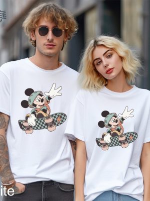 Mickey Skateboard Shirt Mickey Disney Shirt Disney Shirt Disney Skateboard Shirt Mickey Skateboarding Shirt Unique revetee 5