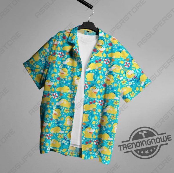 Psyduck Hawaiian Shirt Psyduck Hawaiian Anime Button Up Shirt Psyduck Shirt Gift trendingnowe 2