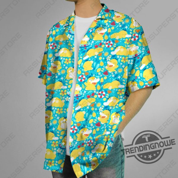 Psyduck Hawaiian Shirt Psyduck Hawaiian Anime Button Up Shirt Psyduck Shirt Gift trendingnowe 3