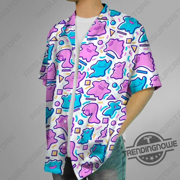 Ditto Hawaiian Shirt Ditto Hawaiian Button Up Shirt Ditto Ghost Shirt Gift trendingnowe 3