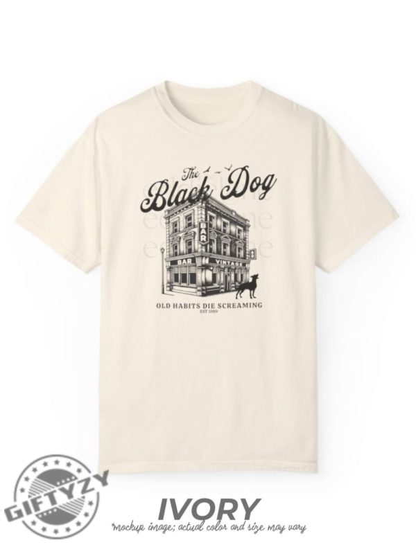 Original Vintage Pub Black Dog Tortured Poet Shirt giftyzy 3