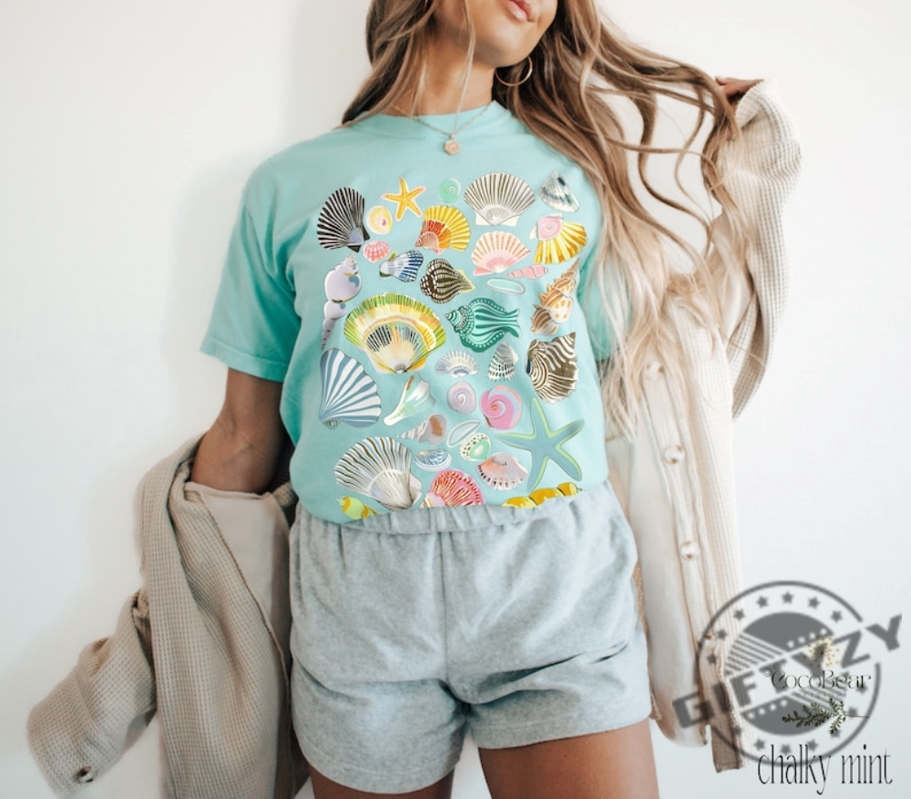 Vintage Seashells Cottagecore Aesthetic Shirt Nautical Ocean Swimsuit Coverup Oversized Coastal Surf Shirt 7 Vintage Seashells Cottagecore Aesthetic Shirt Nautical Ocean Swimsuit Coverup Oversized Coastal Surf Shirt