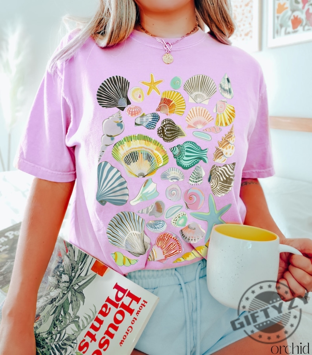 Vintage Seashells Cottagecore Aesthetic Shirt Nautical Ocean Swimsuit Coverup Oversized Coastal Surf Shirt 8 Vintage Seashells Cottagecore Aesthetic Shirt Nautical Ocean Swimsuit Coverup Oversized Coastal Surf Shirt