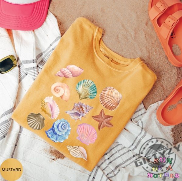Vintage Seashell Mermaidcore Clothing Shell Ocean Animal Beachy Shirt giftyzy 3